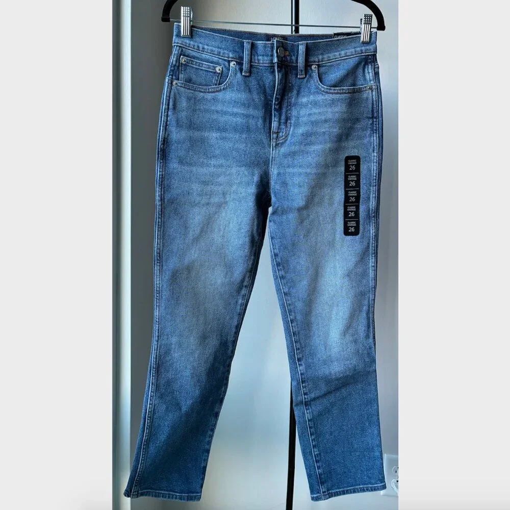 J. Crew NWT Classic Vintage Jean in All-Day Stretch - Size 26